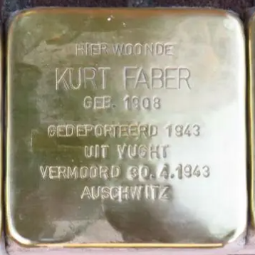 Struikelsteen voor Kurt Faber