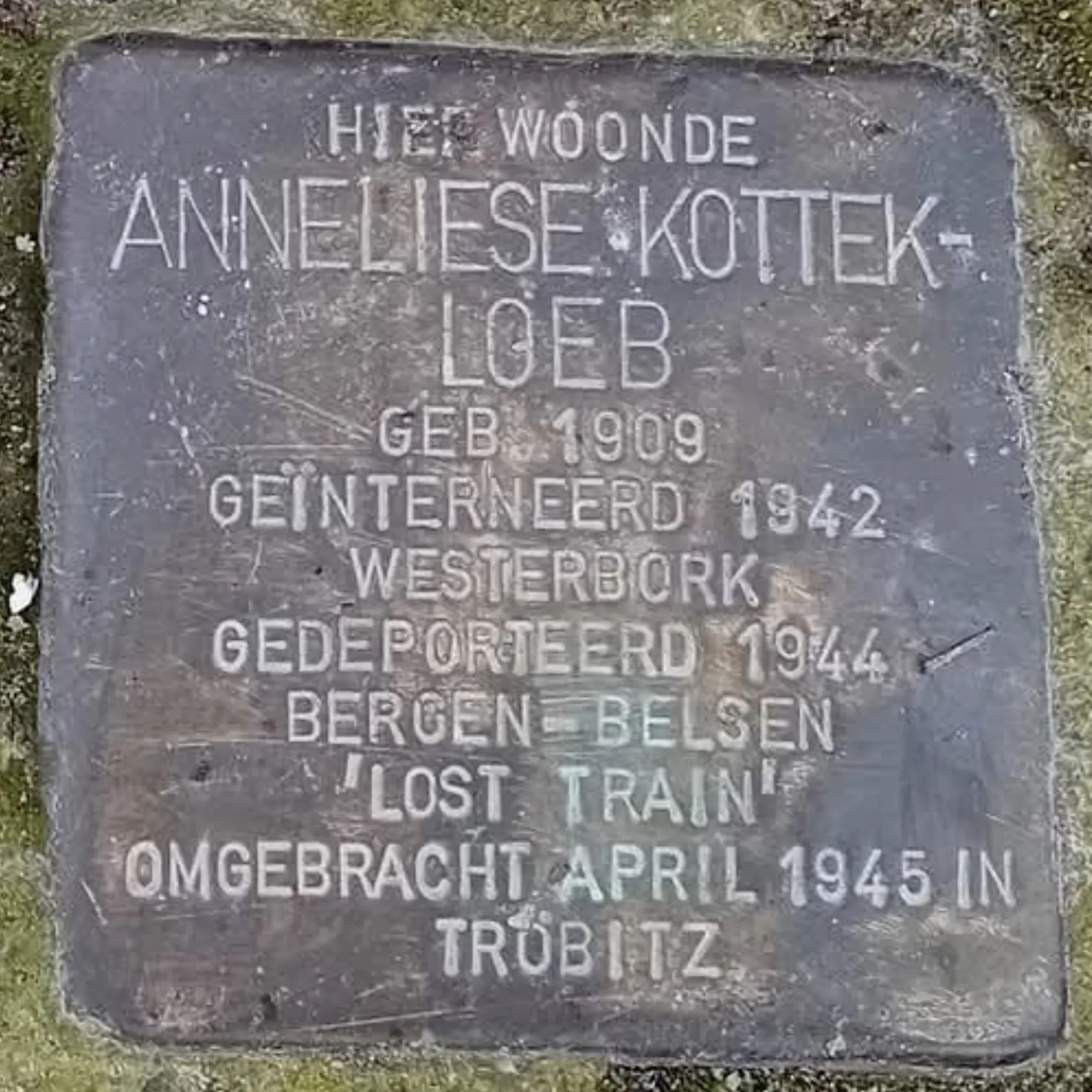 Struikelsteen voor Anneliese Kottek-Loeb