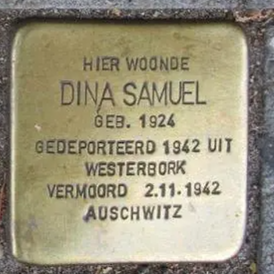 Struikelsteen voor Dina Samuel