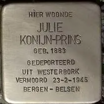 Struikelsteen voor Julie Konijn-Prins