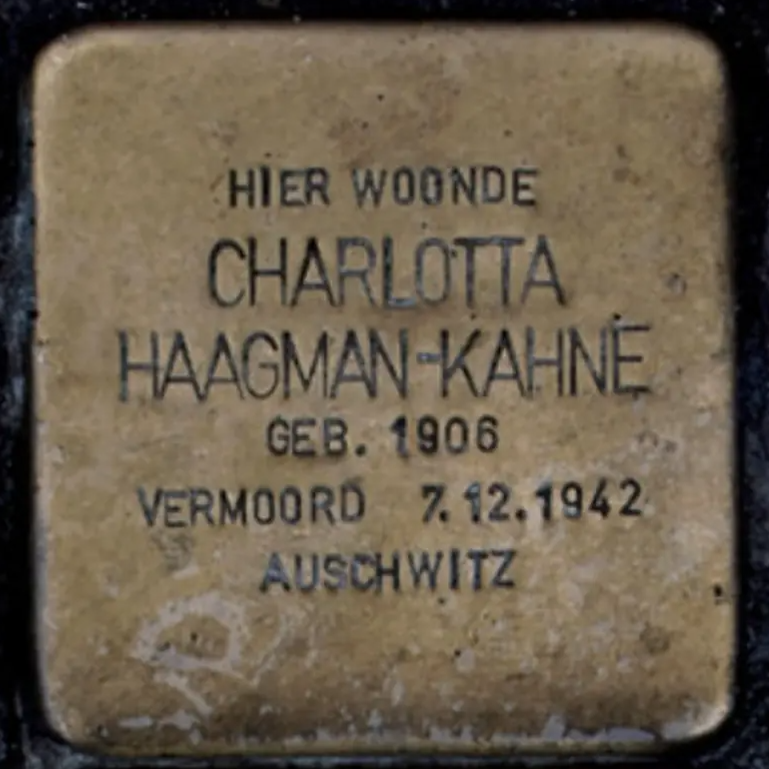 Struikelsteen voor Charlotta Haagman-Kahne