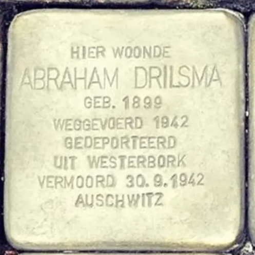 Struikelsteen voor Abraham Drilsma