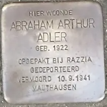 Struikelsteen voor Abraham Artur Adler