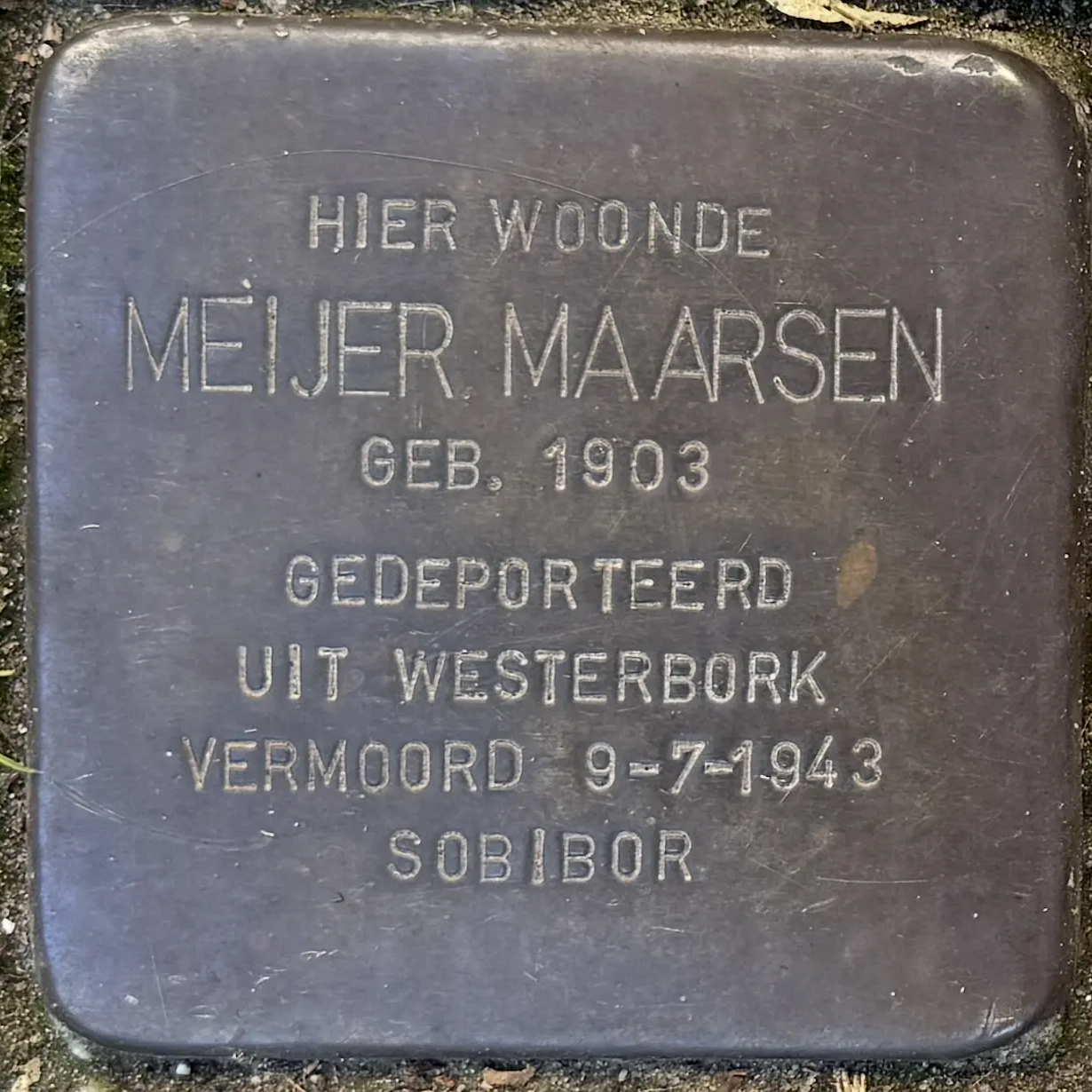 Struikelsteen voor Meijer Maarsen