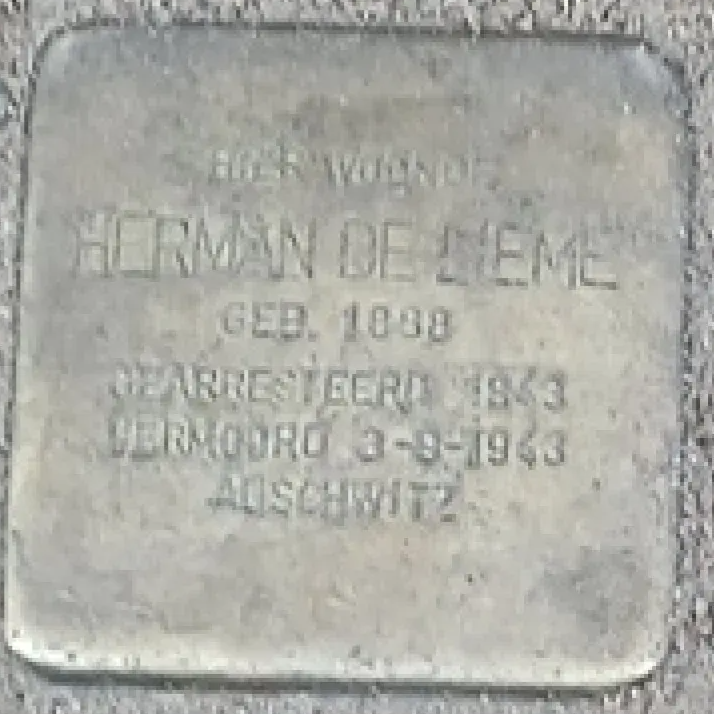 Struikelsteen voor Herman de Lieme