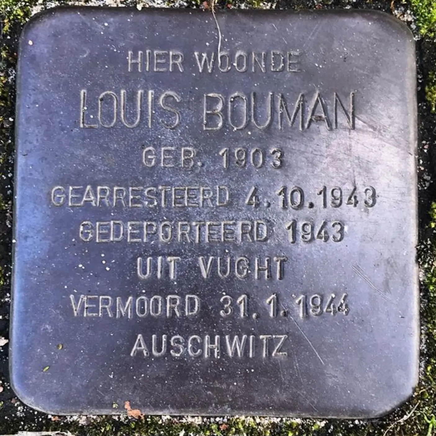 Struikelsteen voor Louis Bouman