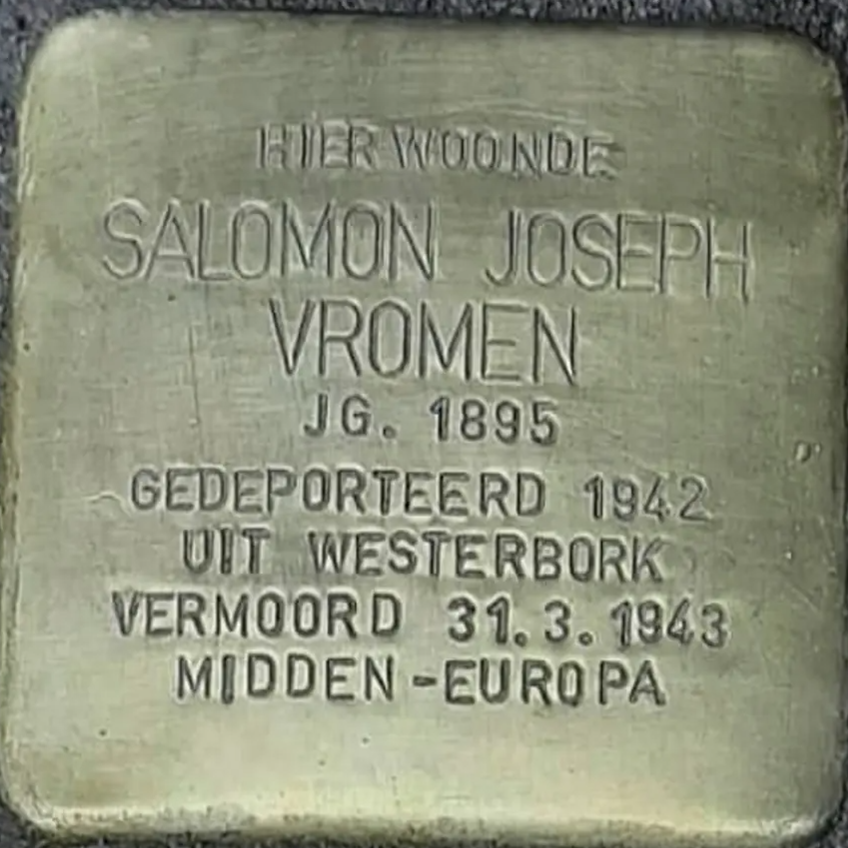 Struikelsteen voor Salomon Joseph Vromen