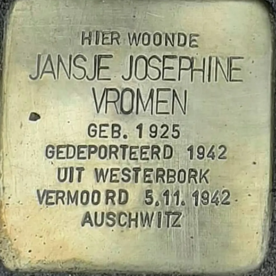 Struikelsteen voor Jansje Josephina Vromen