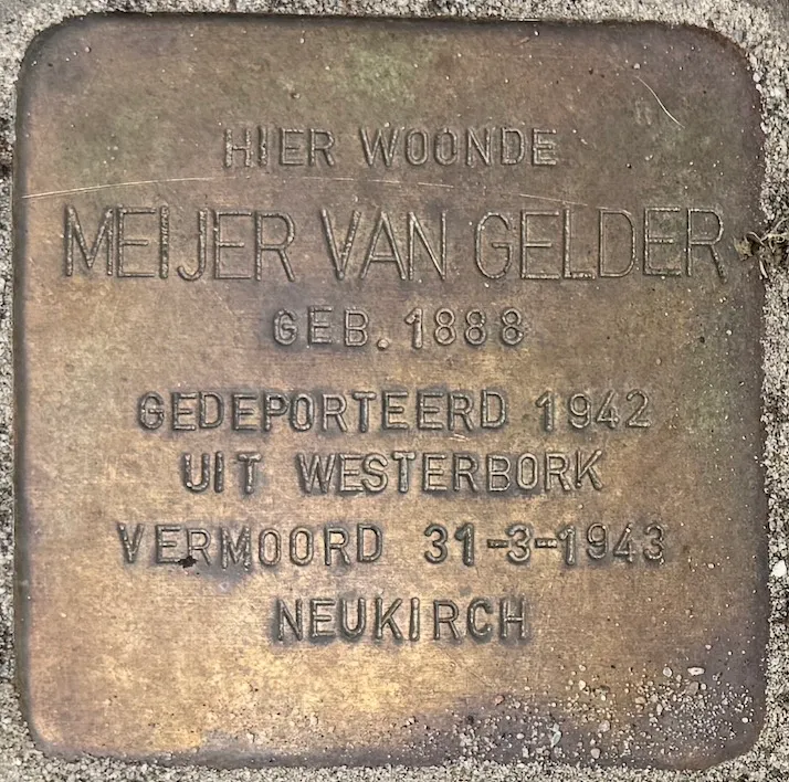 Struikelsteen voor Meijer van Gelder