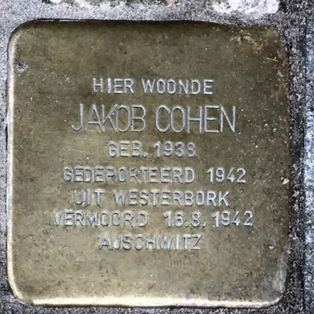 Struikelsteen voor Jacob (Jakob) Cohen