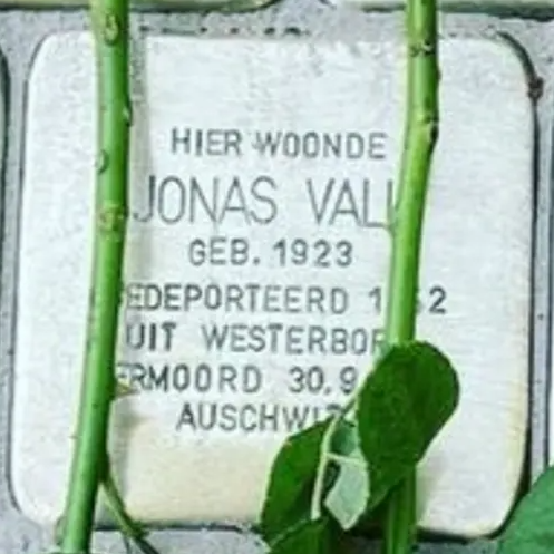 Struikelsteen voor Jonas Valk