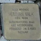 Struikelsteen voor Heijman Valk