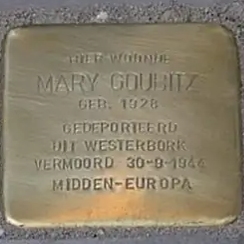 Struikelsteen voor Mary Goubitz