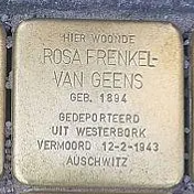 Struikelsteen voor Rosa Frenkel-van Geens