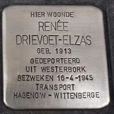 Struikelsteen voor Renée Sophie Drievoet-Elzas