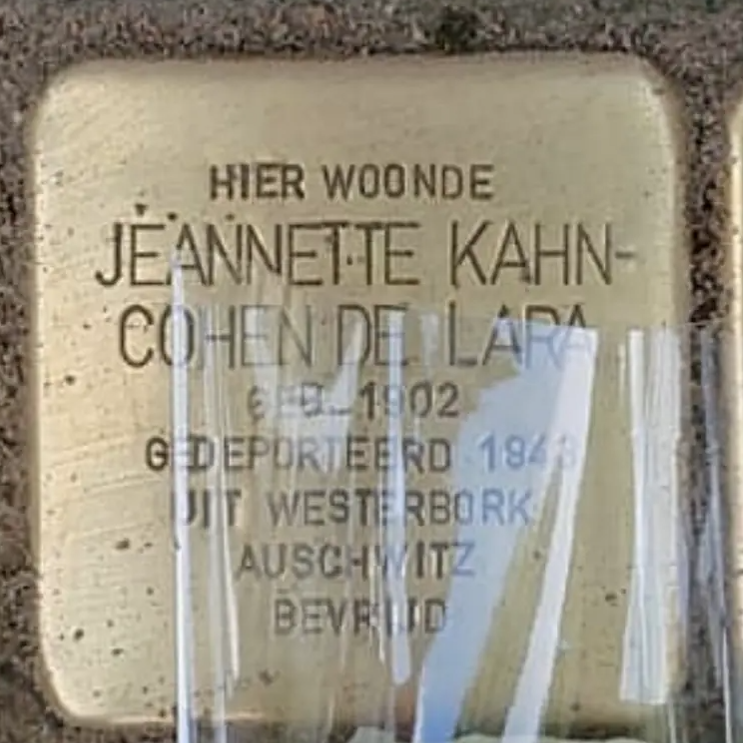 Struikelsteen voor Jeannette Sara Cohen de Lara