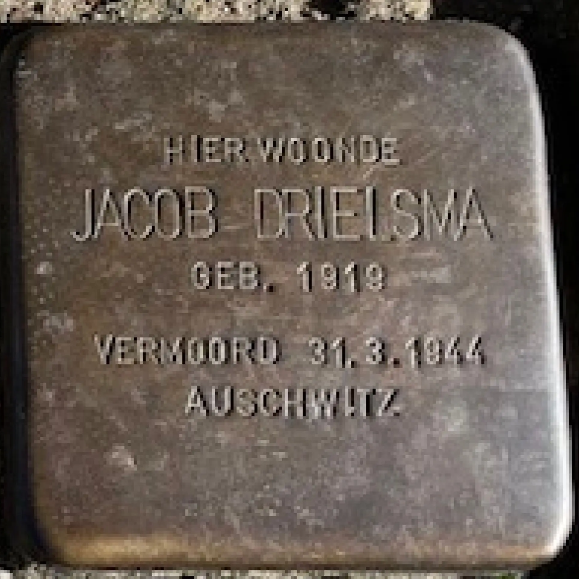 Struikelsteen voor Jacob Drielsma