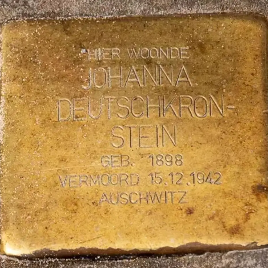 Struikelsteen voor Johanna Deutschkron-Stein