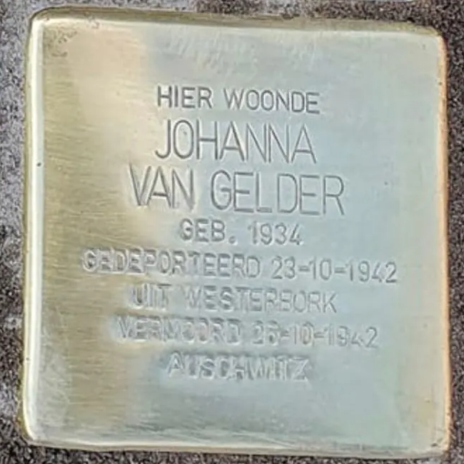 Struikelsteen voor Johanna van Gelder