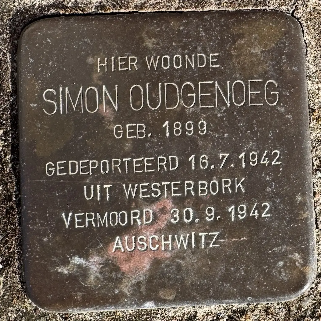 Struikelsteen voor Simon Oudgenoeg