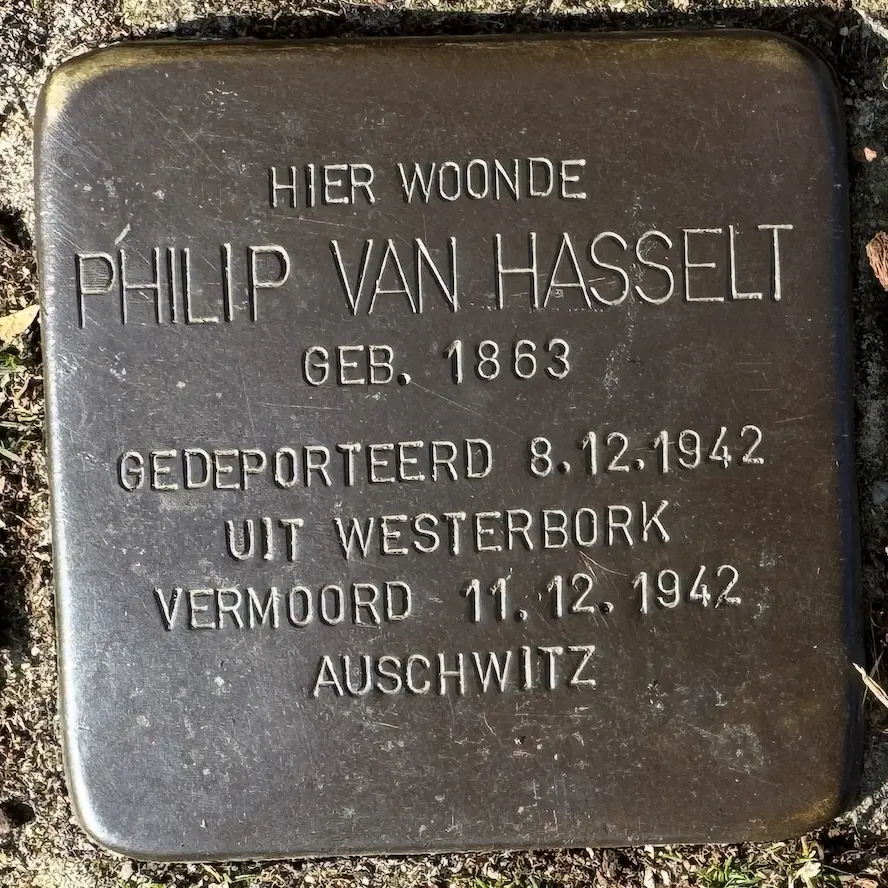 Struikelsteen voor Philip van Hasselt