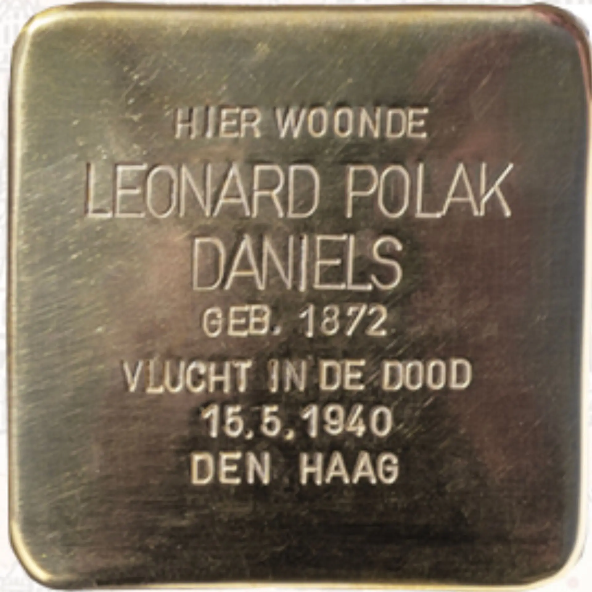 Struikelsteen voor Leonard Polak Daniels