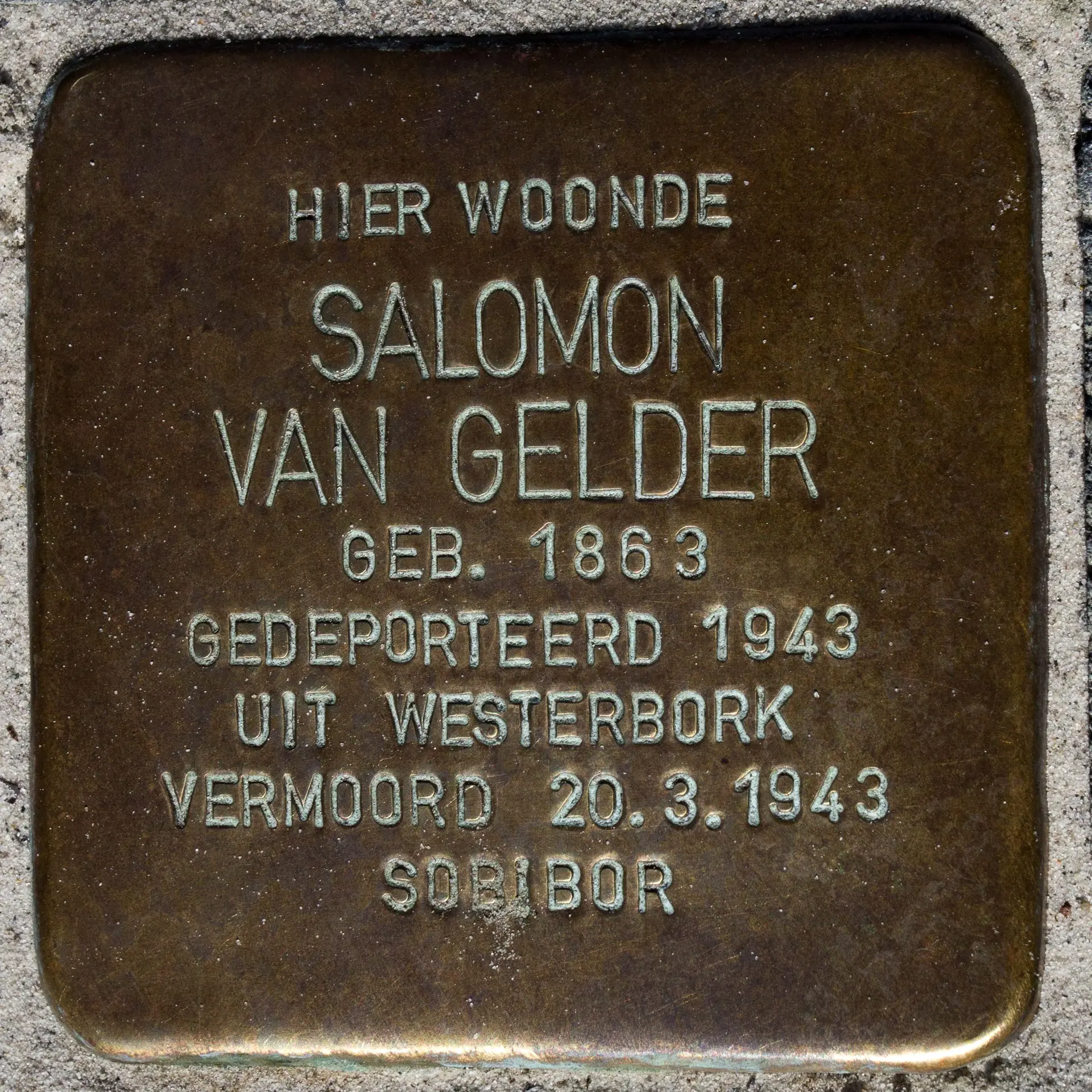Struikelsteen voor Salomon van Gelder