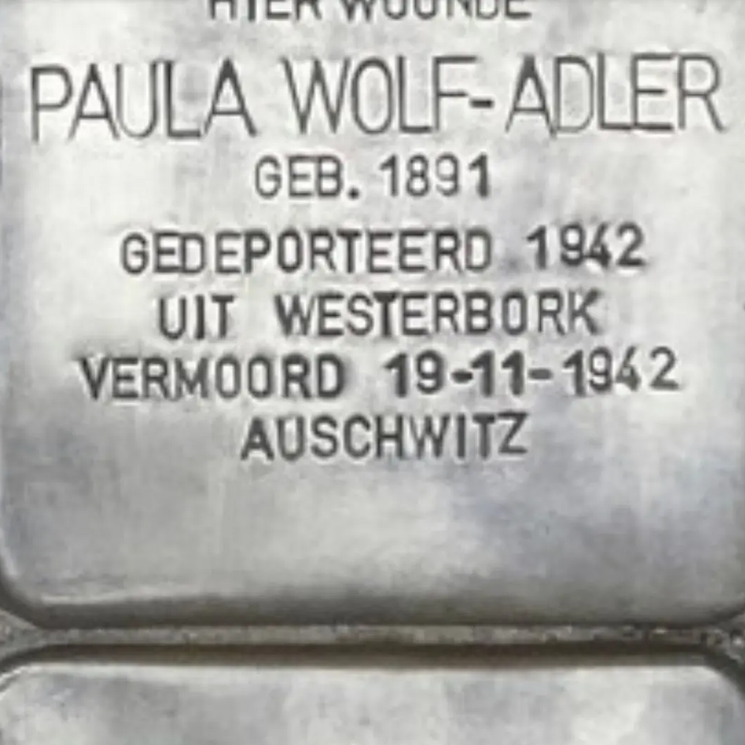 Struikelsteen voor Paula Wolf-Adler