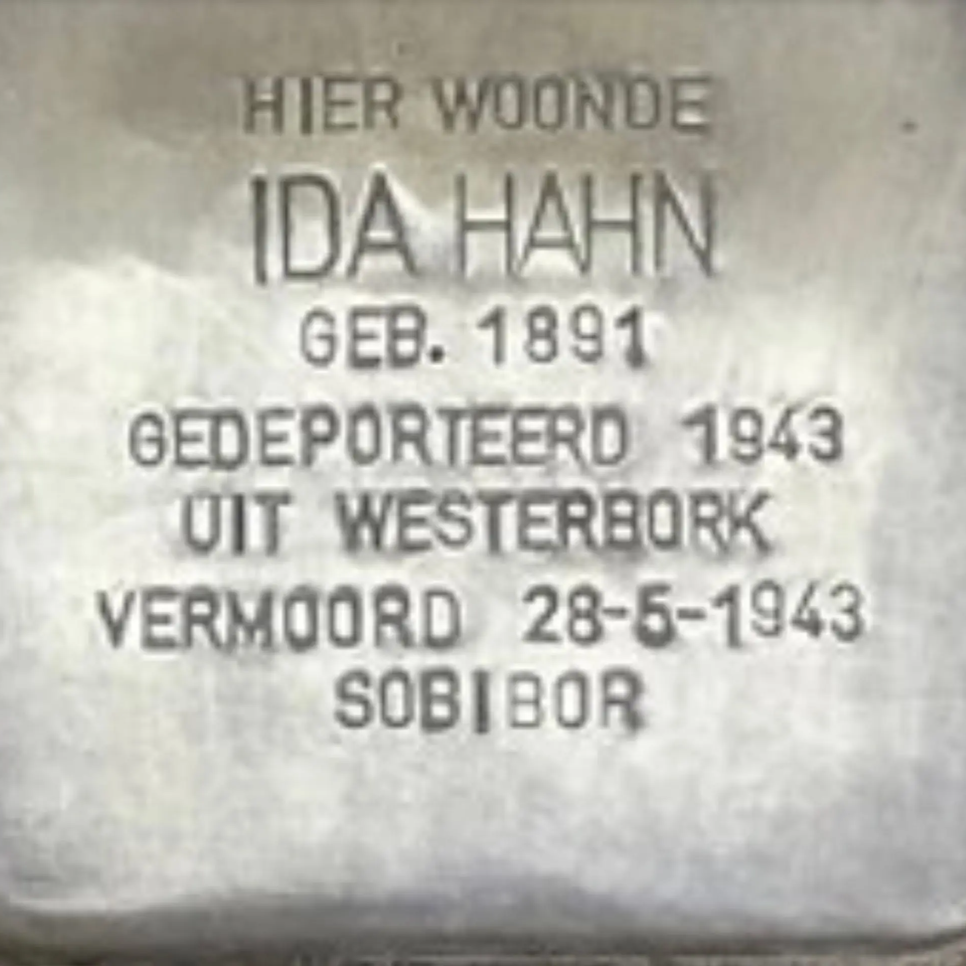 Struikelsteen voor Ida Hahn