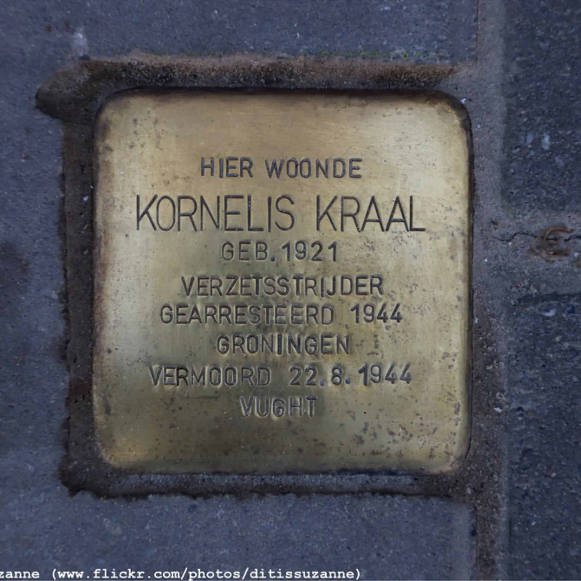 Struikelsteen voor Kornelis Kraal