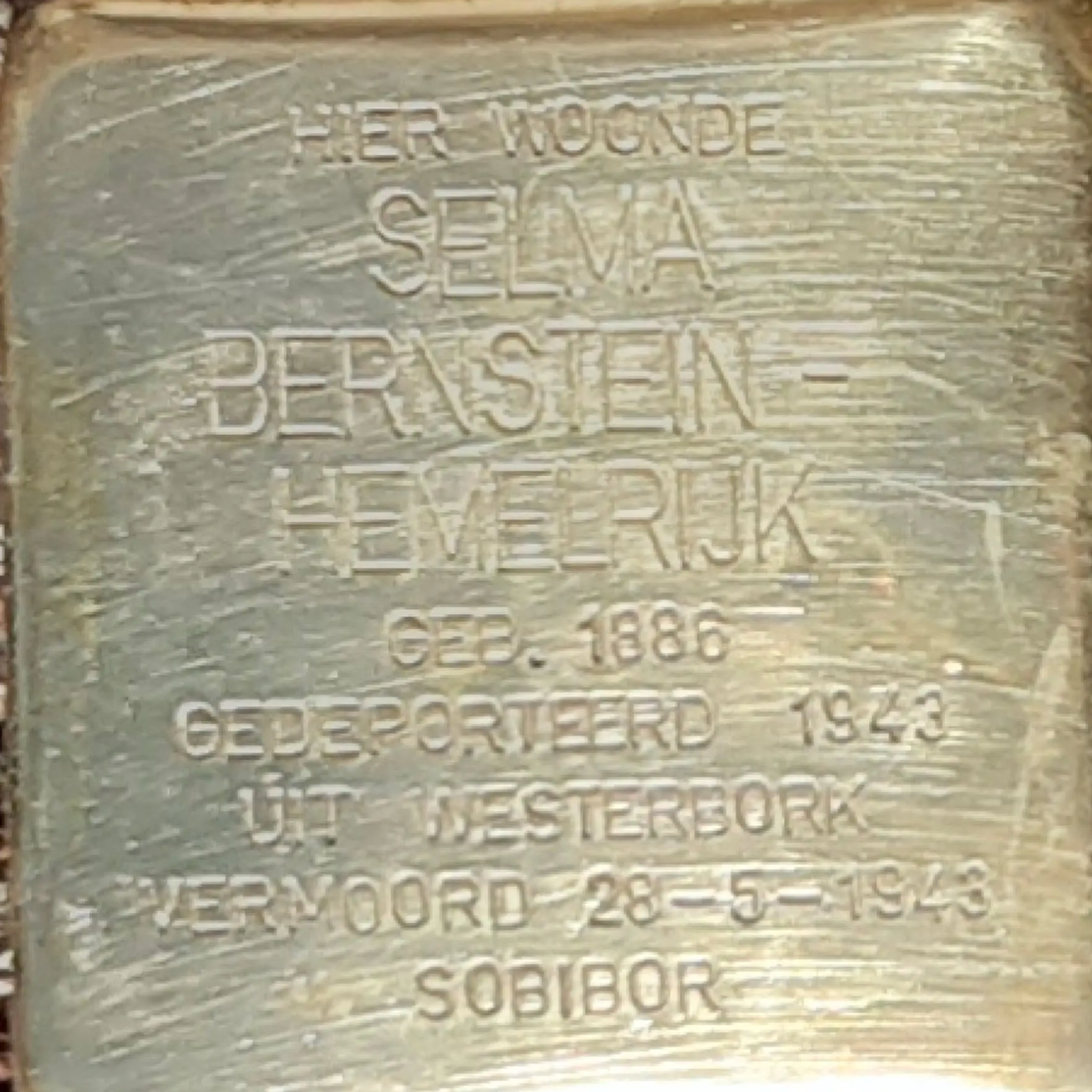 Struikelsteen voor Selma Bernstein-Hemelrijk