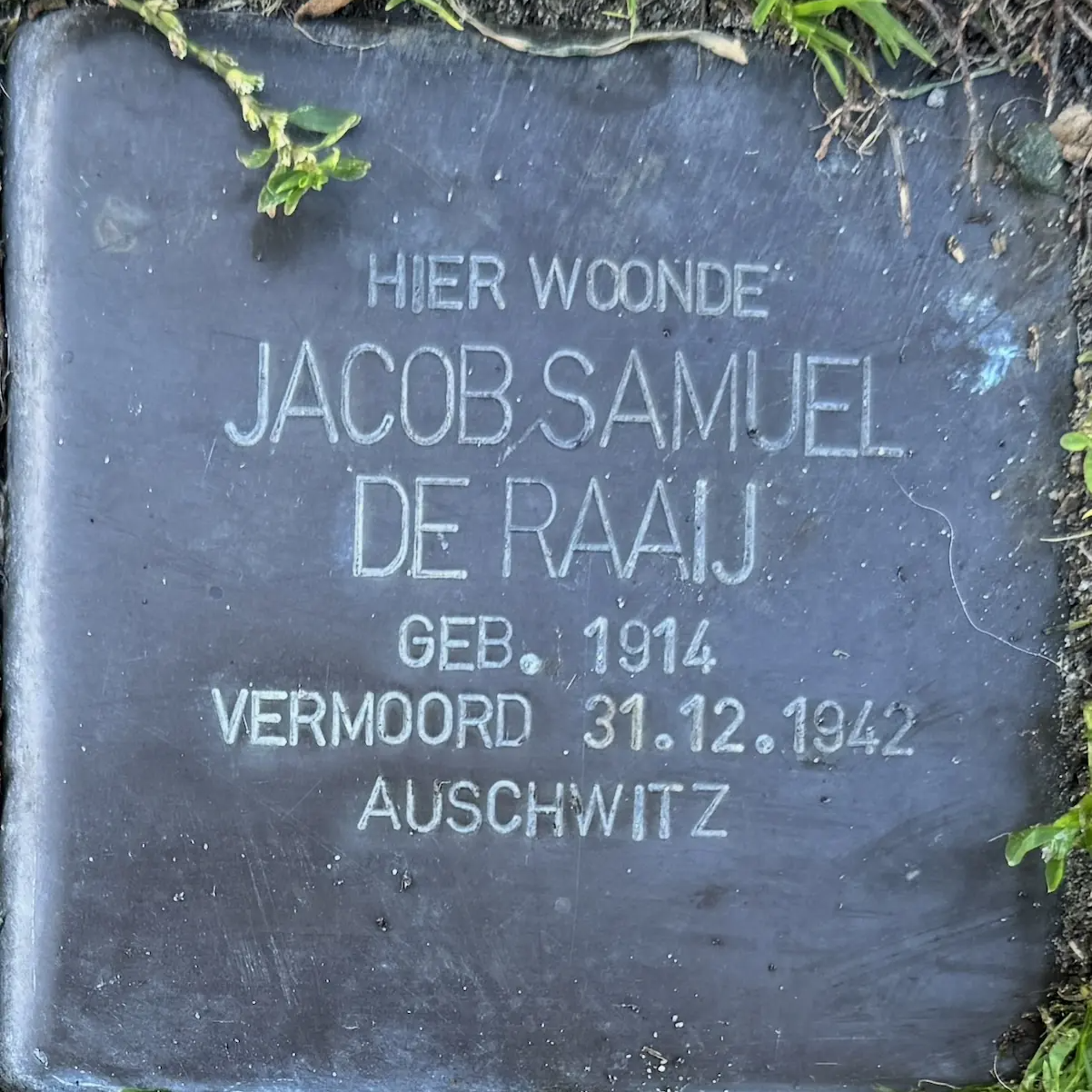 Struikelsteen voor Jacob Samiel de Raaij