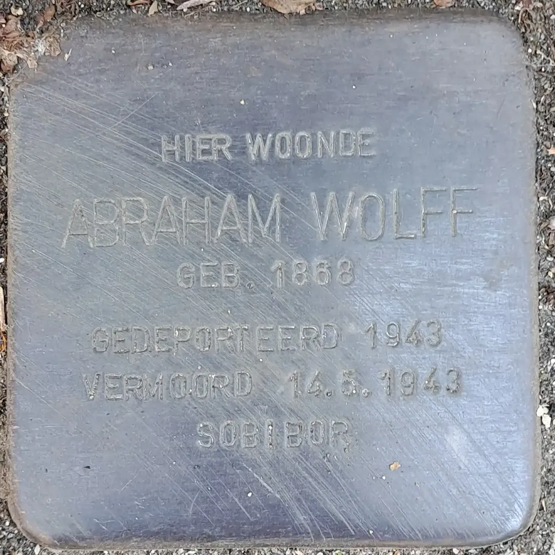 Struikelsteen voor Abraham Wolff