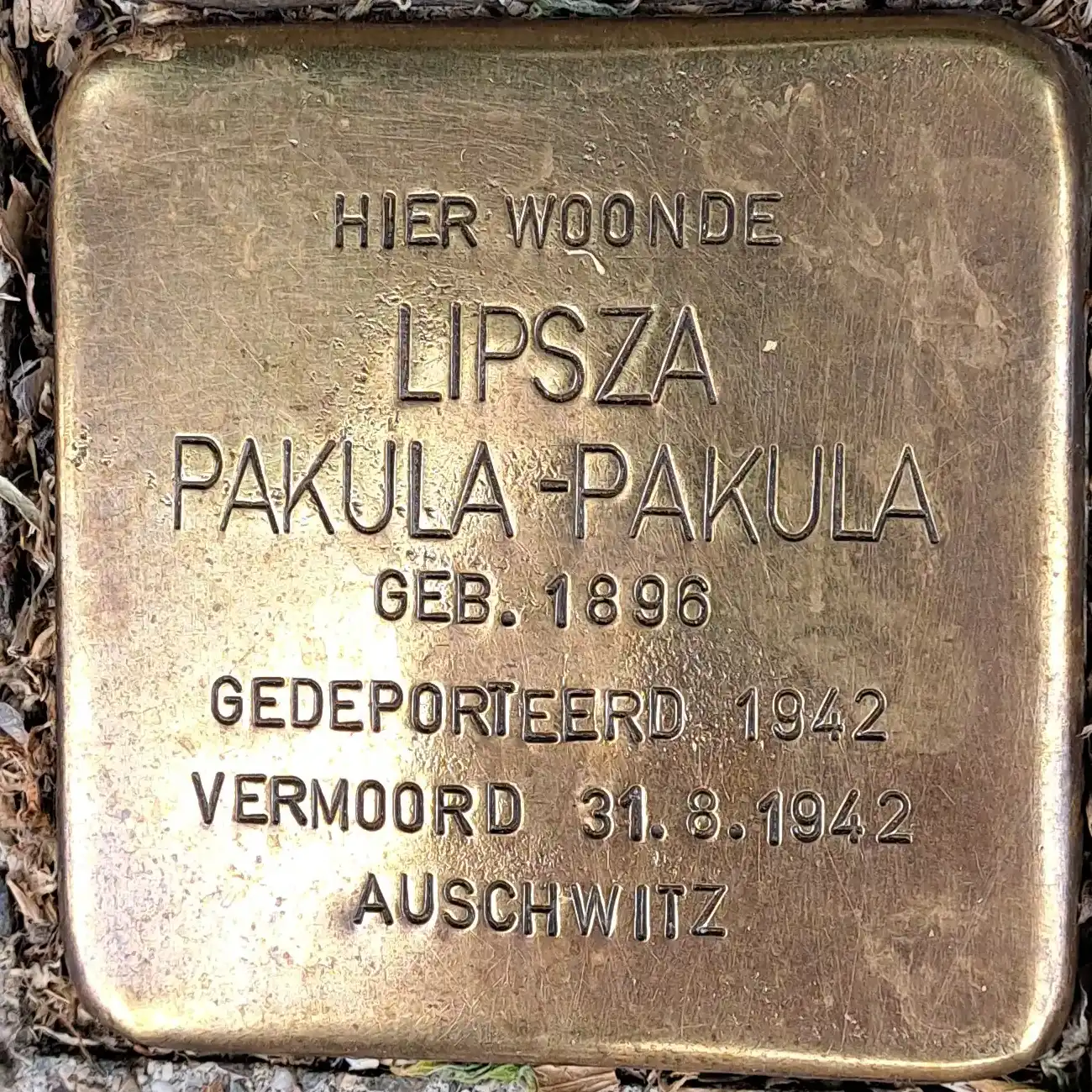 Struikelsteen voor Lipsza Pakula-Pakula