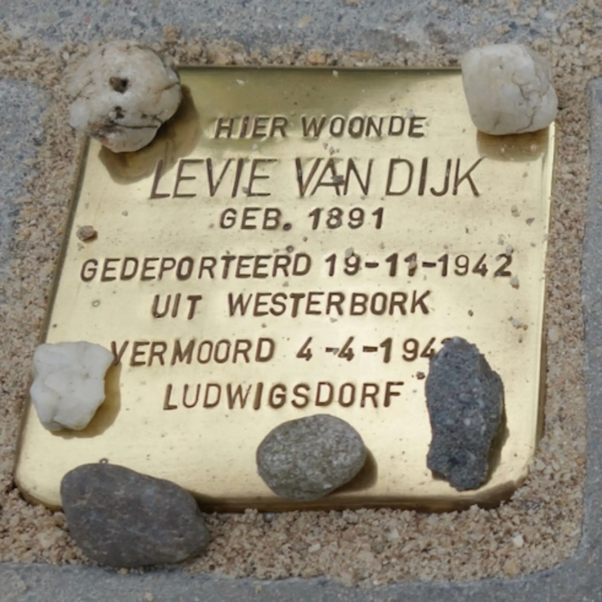 Struikelsteen voor Levie van Dijk