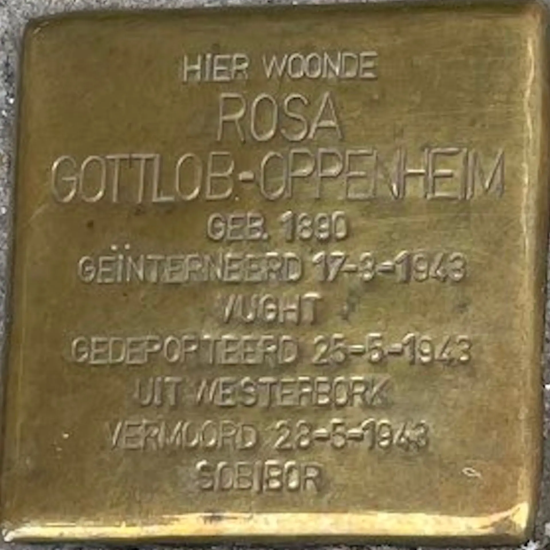 Struikelsteen voor Rosa Gottlob-Oppenheim