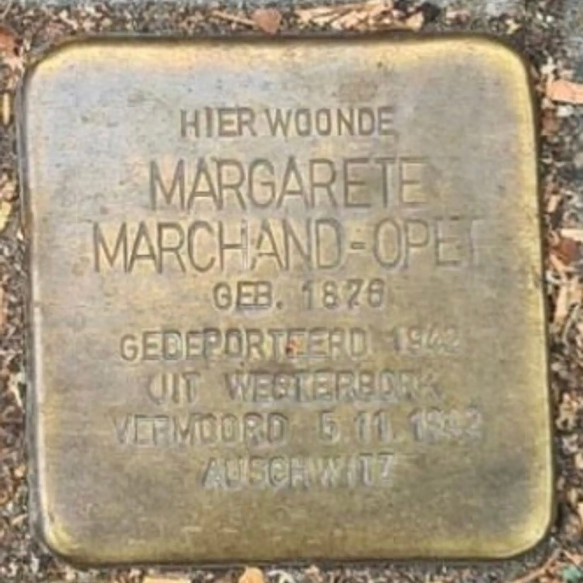 Struikelsteen voor Margarete Marchand-Opet