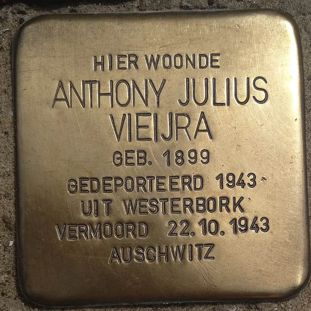 Struikelsteen voor Anthony Julius Vieijra