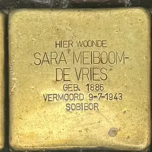 Struikelsteen voor Sara Meiboom-de Vries