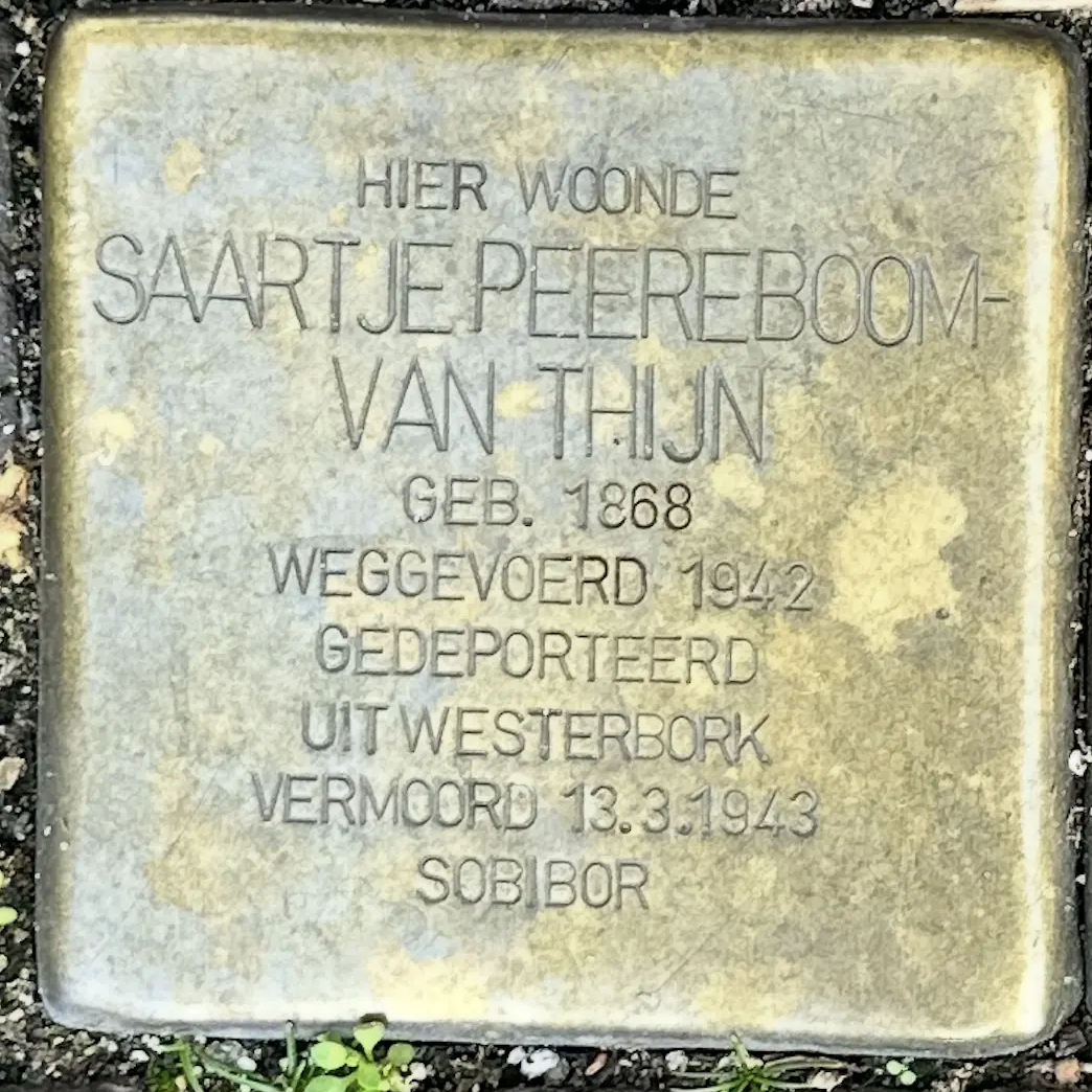 Struikelsteen voor Saartje Peereboom-van Thijn