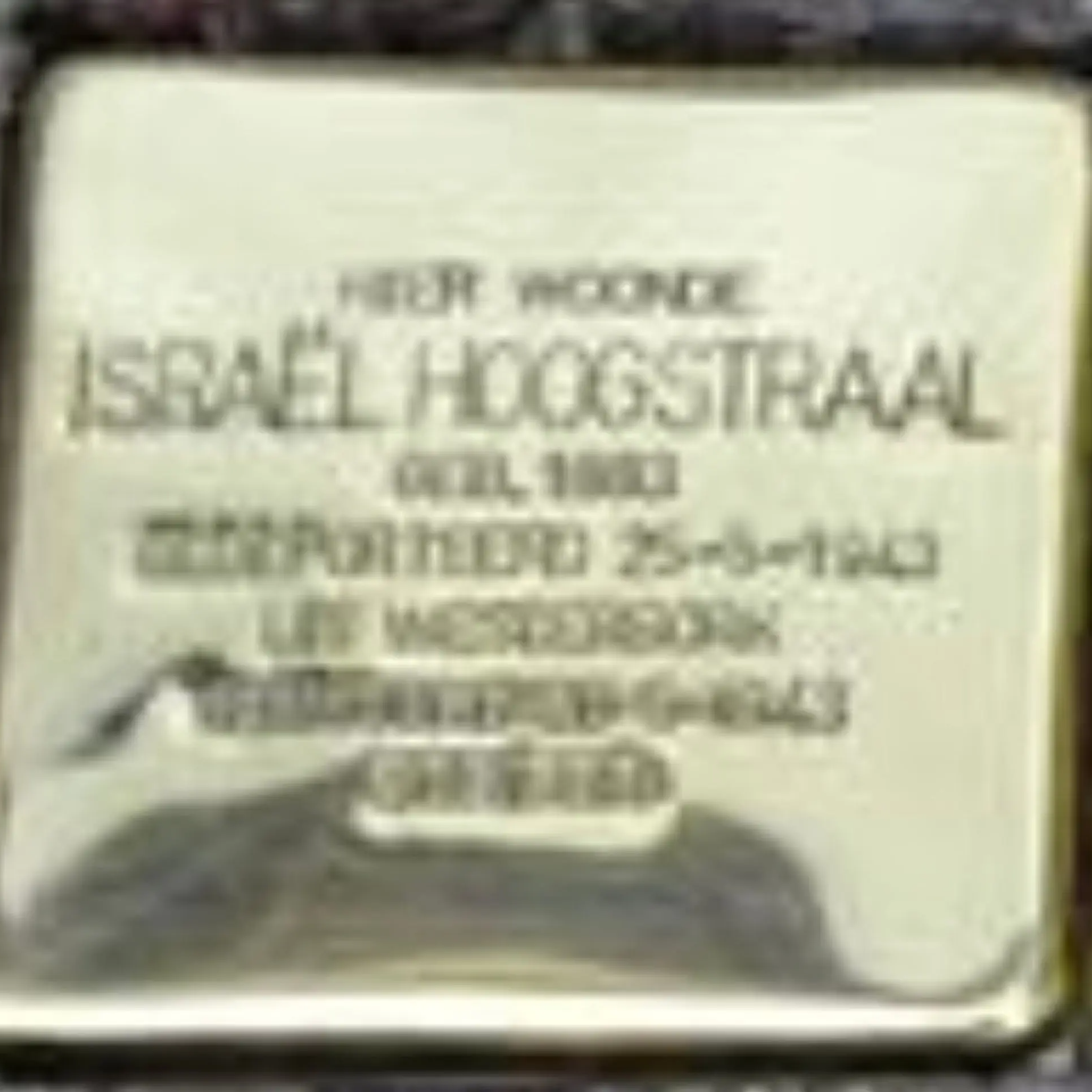 Struikelsteen voor Israël Hoogstraal