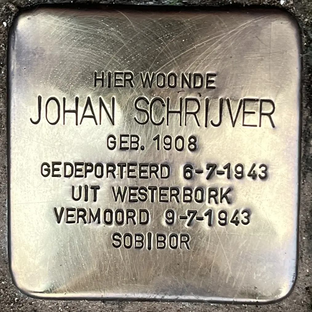 Struikelsteen voor Johan Schrijver