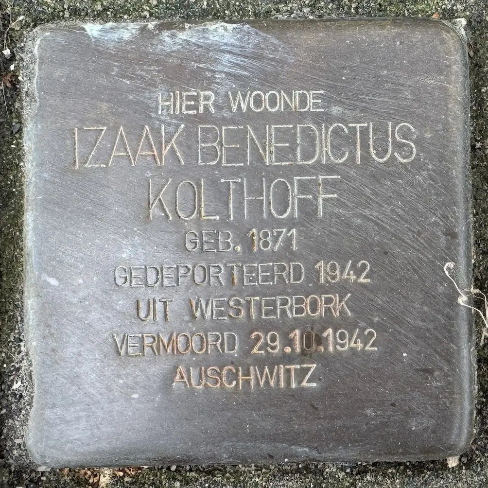 Struikelsteen voor Izaak Benedictus Kolthoff