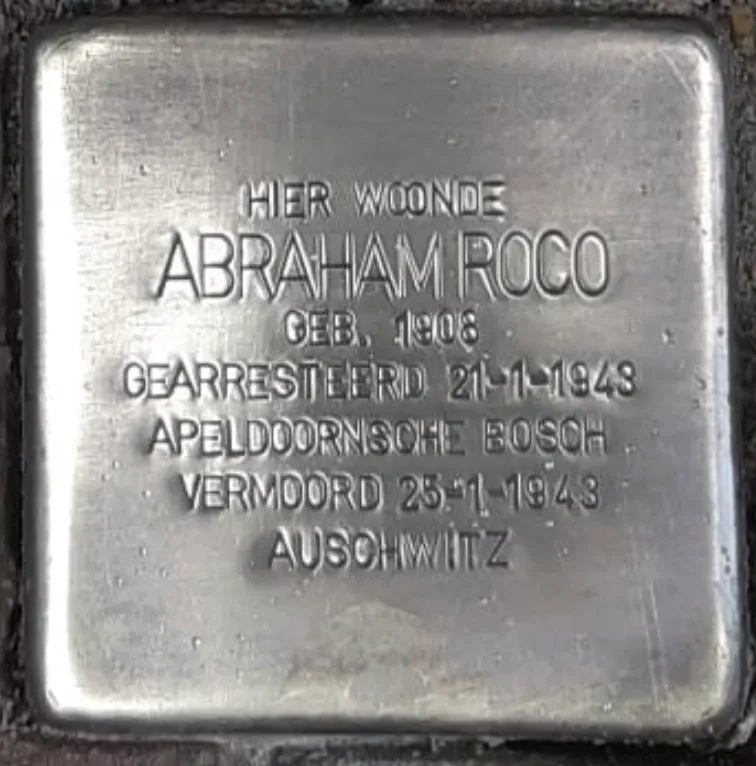 Struikelsteen voor Abraham Roco