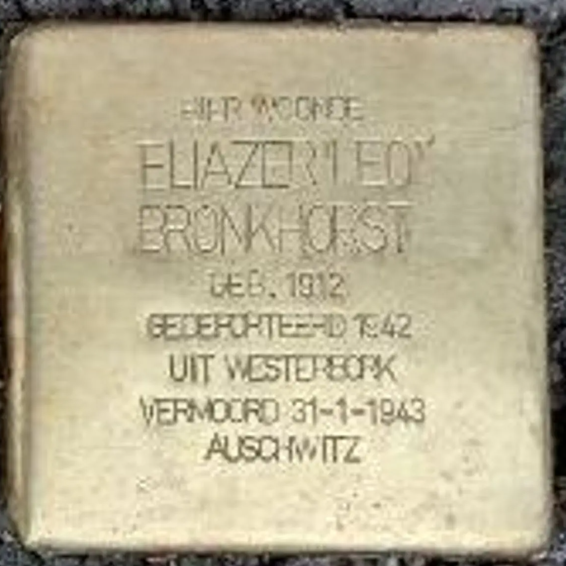 Struikelsteen voor Eliazer Bronkhorst