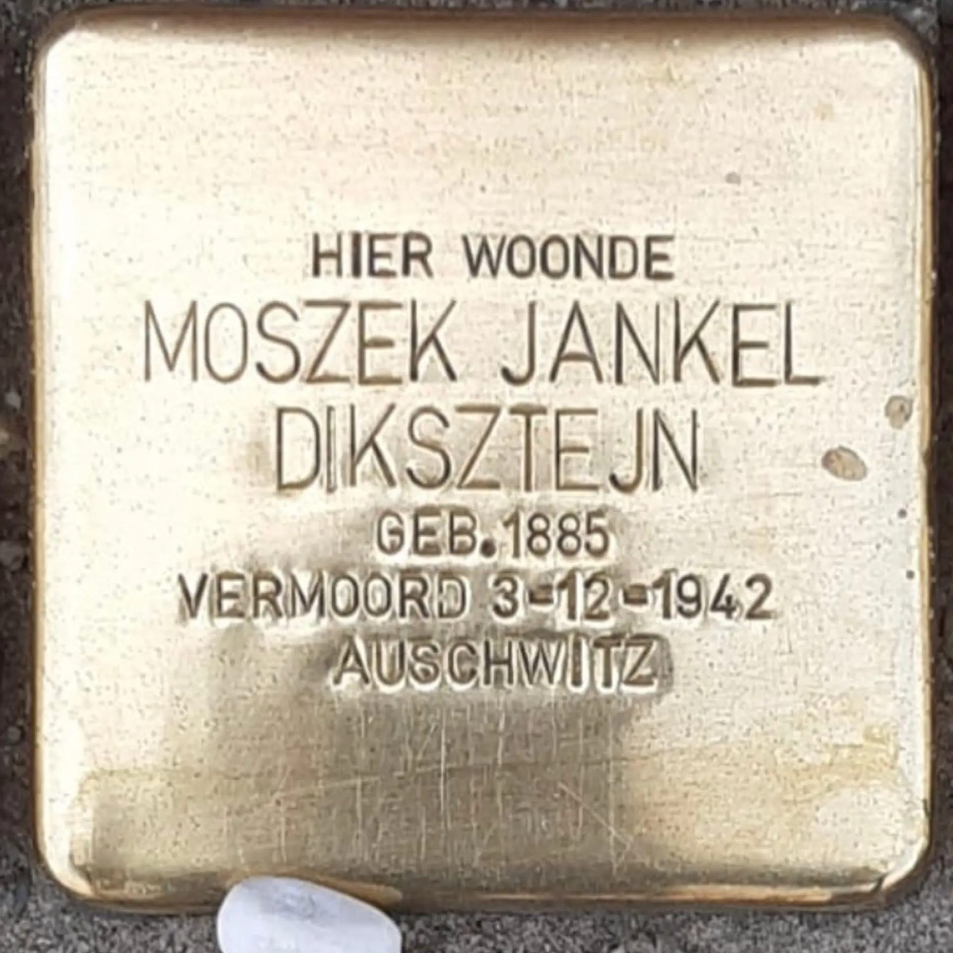 Struikelsteen voor Moszek Jankel Diksztejn