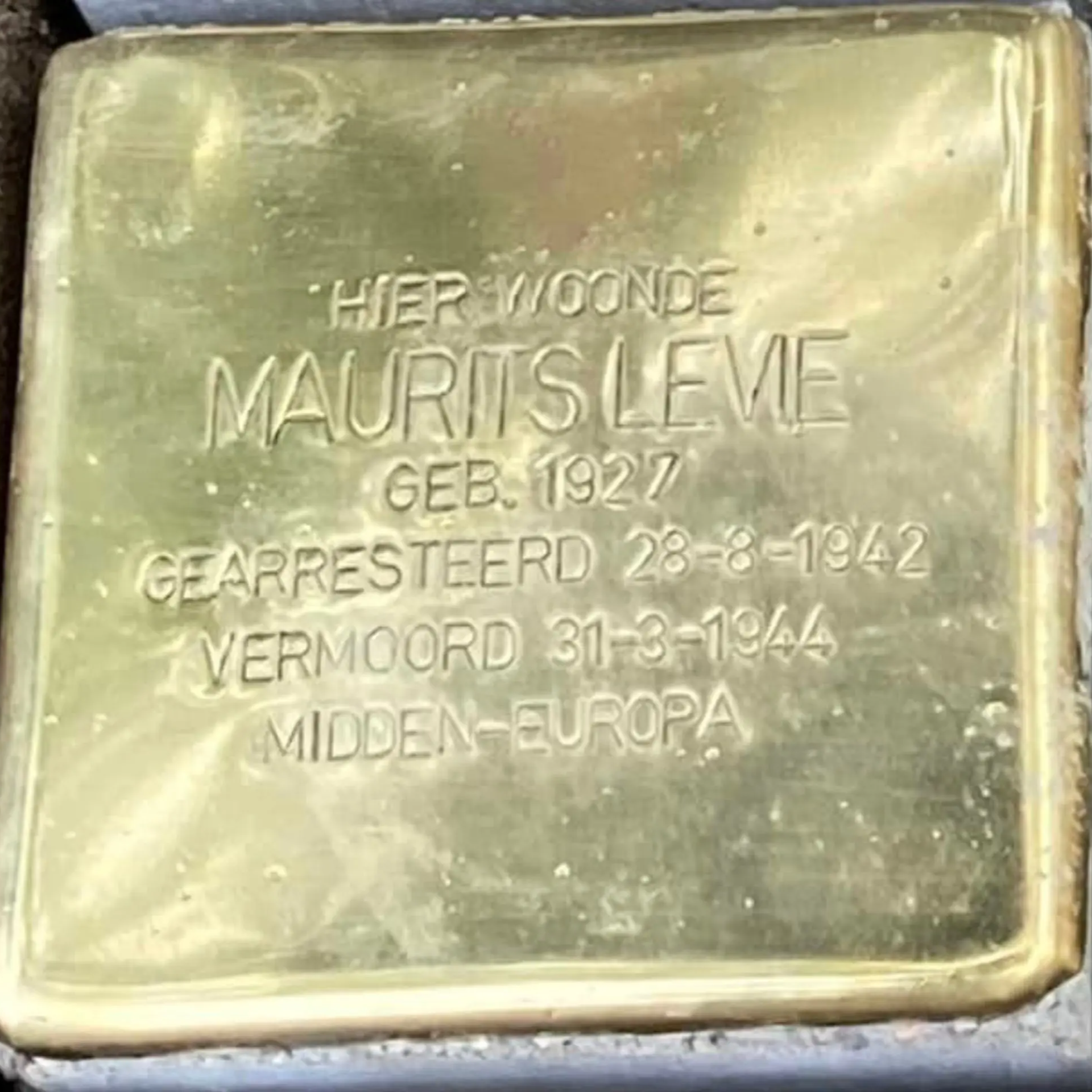 Struikelsteen voor Maurits Levie
