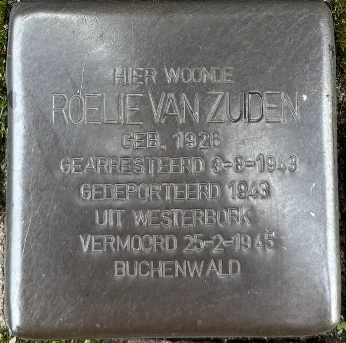 Struikelsteen voor Roelie van Zuiden