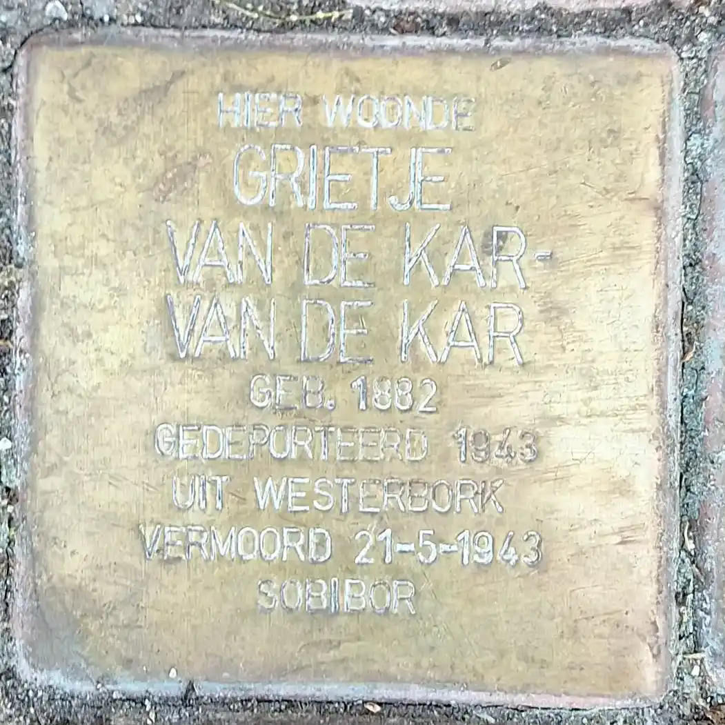 Struikelsteen voor Grietje van de Kar-van de Kar