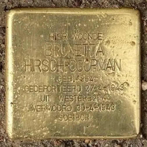 Struikelsteen voor Brunetta Hirsch-Coopman